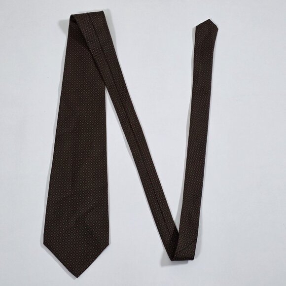 Polo Ralph Lauren Silk Tie Geo Print Preppy Office Hand Finished USA W 4" L 56" - Picture 4 of 15